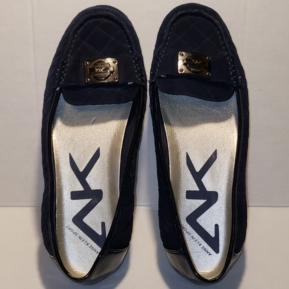 Anne Klein Sport Navy blue leather loafer 8.5